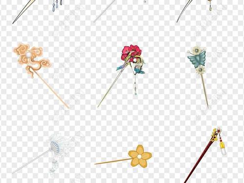 > 手绘古风发饰画法簪子_簪子设计手绘图片 中式古风手绘水彩发饰发簪