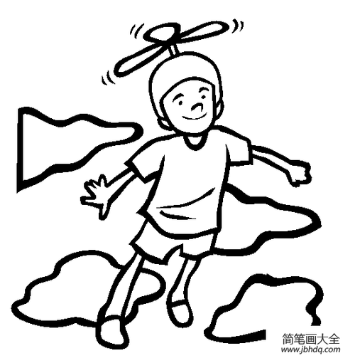 人物手足跳简笔画