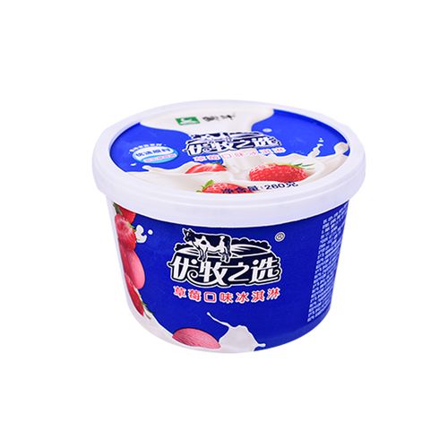 蒙牛草莓口味冰淇淋雪糕棒冰冰棍冰激凌冰淇凌冰糕260克杯