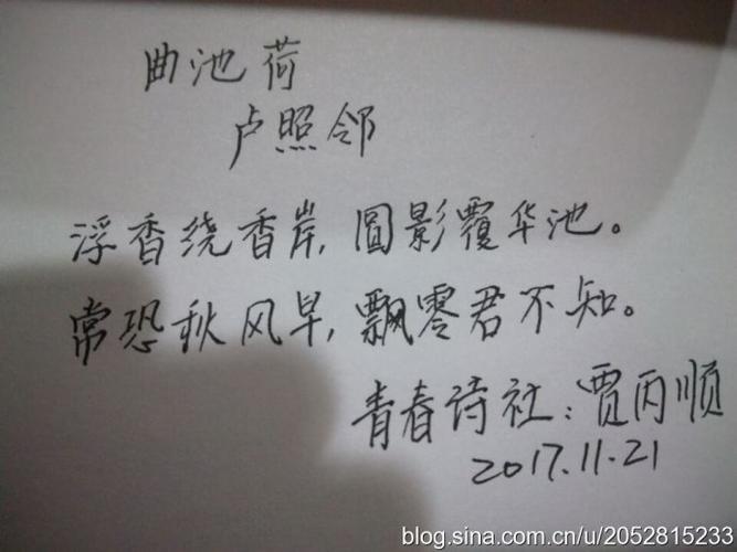 每日学诗第廿七期:曲池荷(卢照邻)