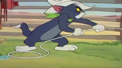 猫和老鼠:汤姆抓到了杰瑞,结果杰瑞把绳子套在了牛的身上