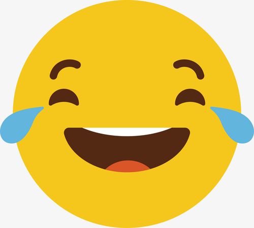 黄色可爱圆脸矢量苦笑表情