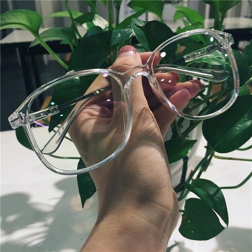 购客近视眼矩锌膳溆卸仁超轻透明复古文艺眼镜框架网上配散光眼睛女