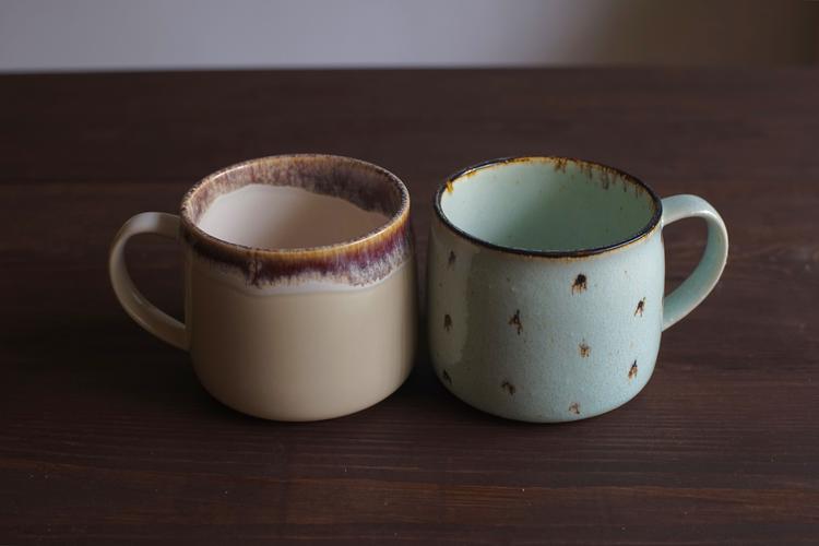 【现货】日本制 zakka 美浓烧手制陶瓷马克咖啡杯情侣对杯汤茶杯_7折