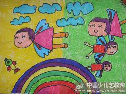 儿童画-我想飞-《少儿画苑》第14届国际少儿书画大赛