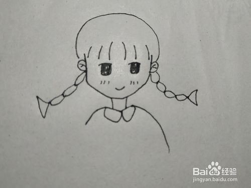 ins风女孩简笔画