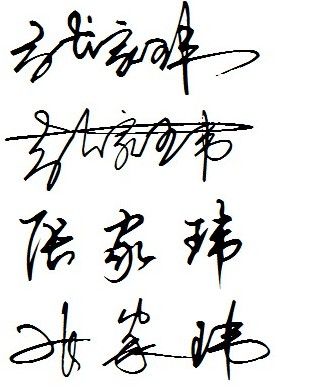 张家玮签名怎么写帅气 给高分