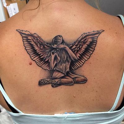 21张后背天使纹身图案