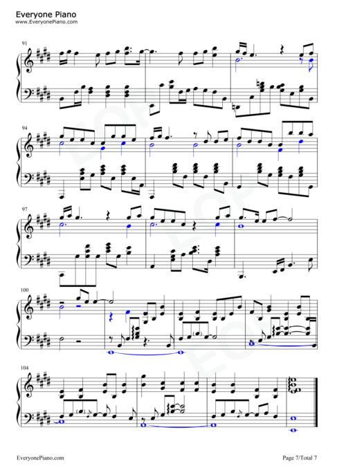 慢冷梁静茹五线谱预览7