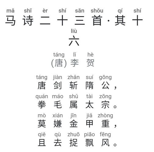 第220首  马诗第二十三首  李贺  唐