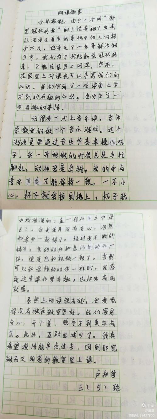 "我手写我心"第4期:《网课趣事》——长沙市天心区仰天湖赤岭小学2017