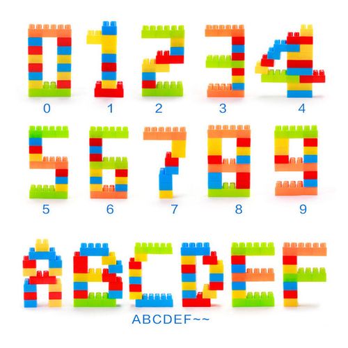 块大颗粒塑料积木儿童拼插益智拼装玩具 100