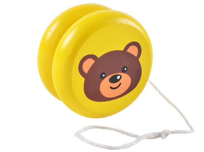 批发实木制儿童卡通溜溜球yoyo悠悠球宝宝益智怀旧玩具生日礼物