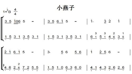 小燕子 钢琴简谱 小学幼儿 简单版 带试听 赠五线谱指法 下载