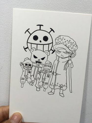 海贼王,q版罗线稿