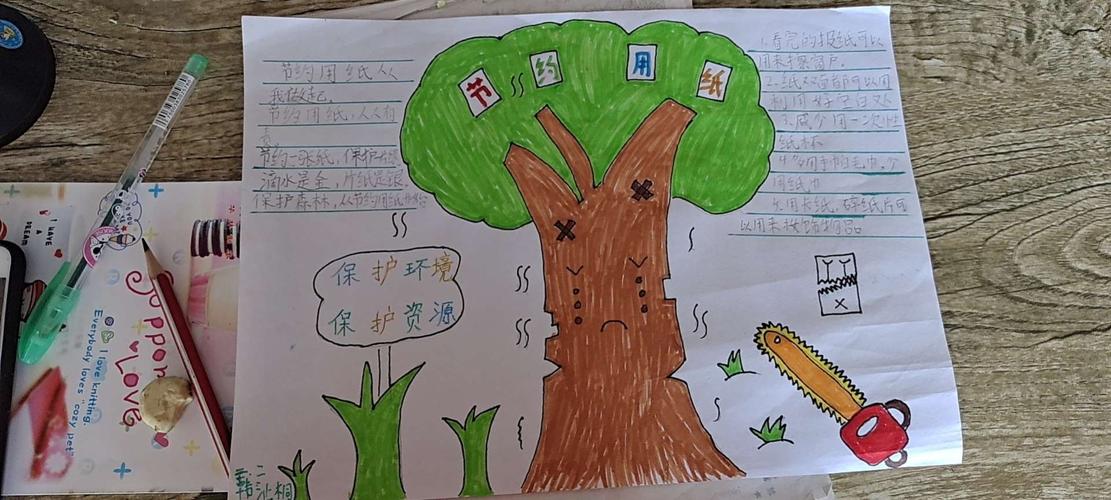 孤山中心二年二班道德与法治~节约用纸倡议书