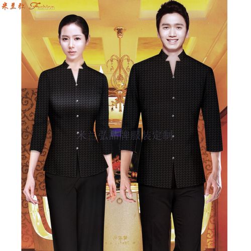 服务员工作服图片:酒店服务员工作服款式 - 米兰弘服装厂家