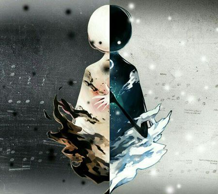 一半天使身体一半恶魔身体,类似的图片,弄个谢谢