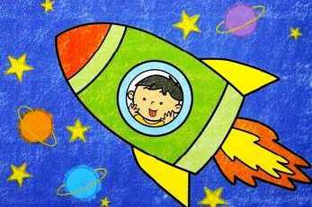 太空画儿童画手抄报儿童手抄报
