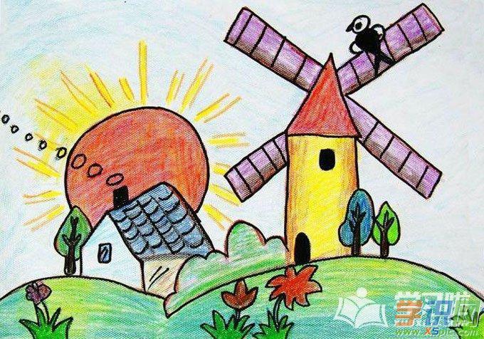 四年级学生画画图片