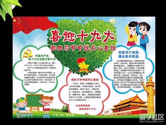 喜迎十九大手抄报大全