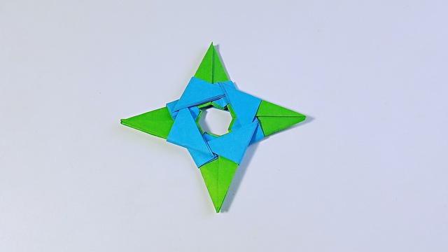 教你折纸火影十字飞镖,简单易学,儿童很喜欢