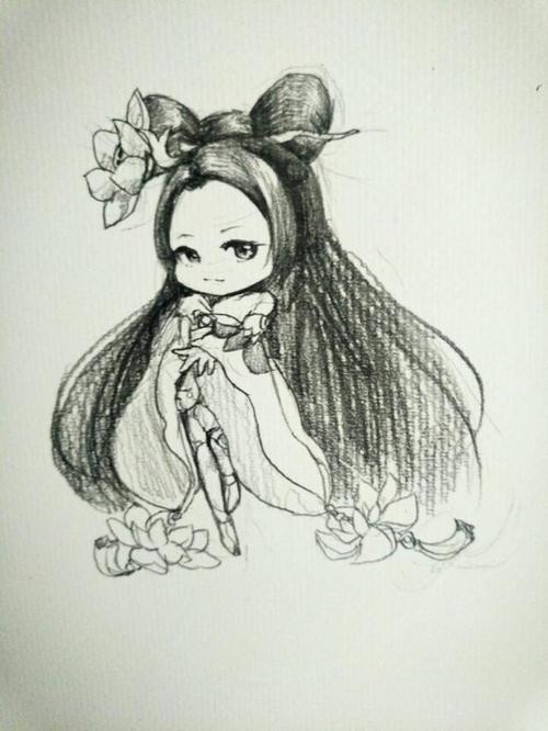 王者人物彩铅简笔画貂蝉教程