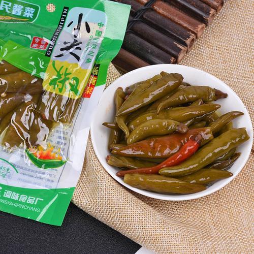 小尖椒小辣椒青椒腌制泡菜酱菜开袋即食下饭菜开胃菜榨菜农家特产