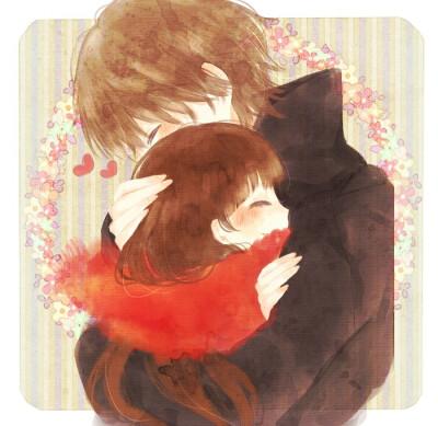 二次元情侣抱抱 你的怀抱最温暖 温柔的抱抱