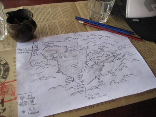 最后,本人手绘泸沽湖地区地图.