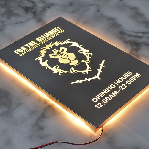 韩式ins不锈钢发光镂空灯箱牌匾咖啡店门头广告灯箱