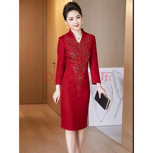 春季结婚喜婆婆装女儿结婚妈妈穿的衣服春天喜妈妈晚礼服嫁婚礼新娘