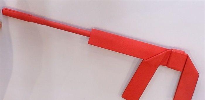 98k狙击枪折纸教程