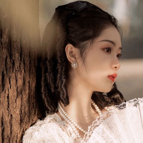 品质民国假发女卷发罗马卷长发复古民国风旗袍发型金