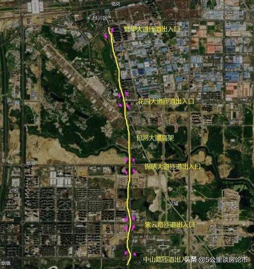 包河大道高架及各匝道口的示意图方兴大道高架及各上下匝道口的示意图