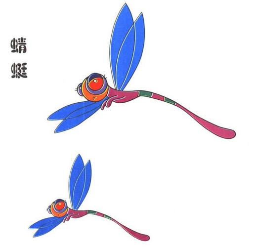 蜻蜓儿童卡通画法步骤