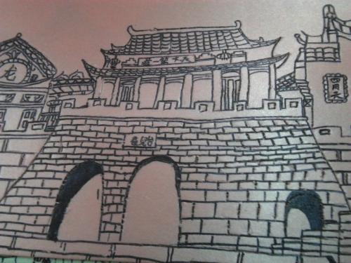 儿童古城简笔画