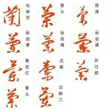 兰字的草书怎么写