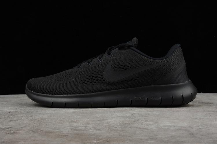 nike free rn 网面透气跑步鞋 5.0赤足跑鞋 全黑男鞋