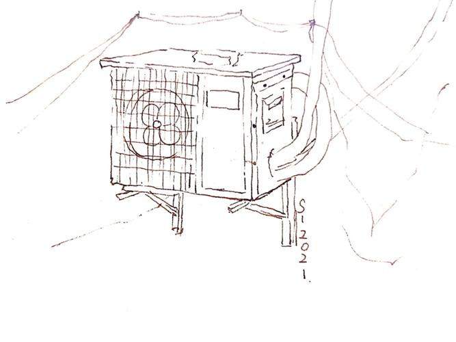 空调外机…_空调_文化_绘画