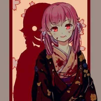 女生动漫二次元头像帅气酷酷的眼睛流血头像