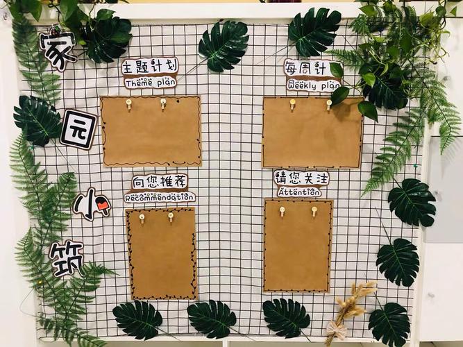 幼儿园环境布置材料森林系主题墙ins风班级区域环创墙面装饰创.