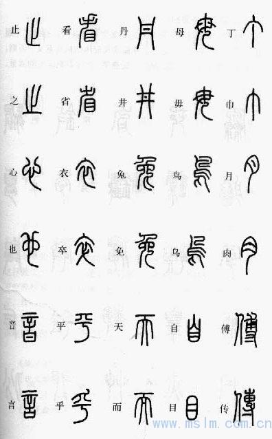 常用篆字繁简字辨析(三)
