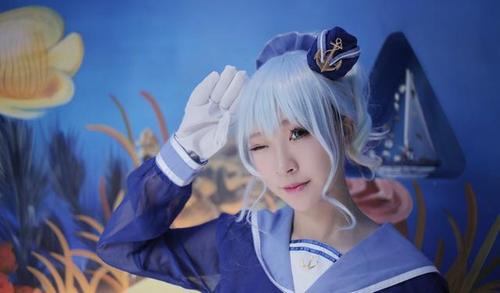 萌妹子cos战舰少女西格斯比性感福利图片