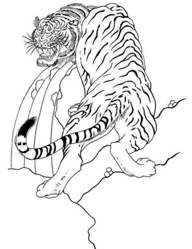 虎的成语的简笔画