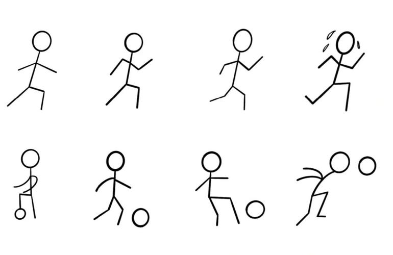 火柴人简笔画②_简笔画_火柴人怎么样_绘画_procreate