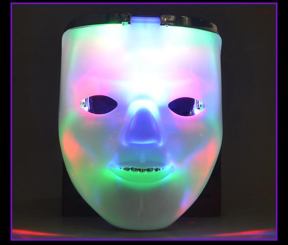 万圣节会发光变脸双层面具 舞会面具假面具 半脸全脸发光面具批发