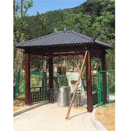树脂瓦四角凉亭古建木质亭子四角凉亭大量出售华鑫