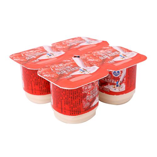 光明红枣风味发酵乳100g4杯酸奶牛奶谷物营养新鲜美味