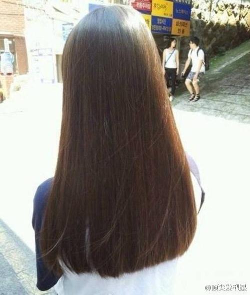 直长发 
